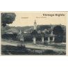Schwandorf / Bavaria: Partial View - Church - Bridge (Vintage PC 1916)