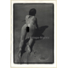 Erotic Study: Slim Nude Female Kneeling On Beach / Butt (French Master Photo 1980s)