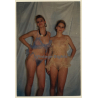 2 Cheeky Slim Semi Nudes In Transparent Lingerie (Vintage Photo ~1990s)