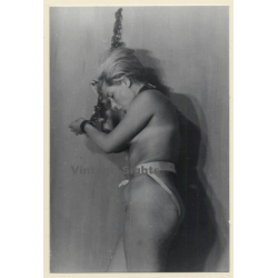 Blonde Nude Maid In Chain Bondage / Chastity - BDSM (2nd Gen.Photo ~1960s)