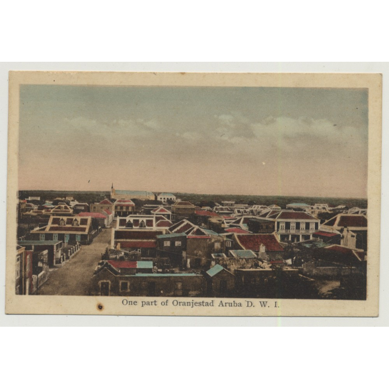 One Part Of Oranjestad - Aruba D. W. I. / Antilles (Vintage Postcard)