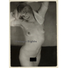 Dreamy Blonde Nude Takes T-Shirt Off (Vintage Photo GDR ~1980s)