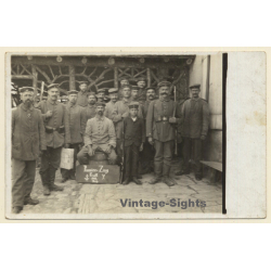 WW1: Pionierzug Frank / Group Of German Soldiers (Vintage RPPC 1916)