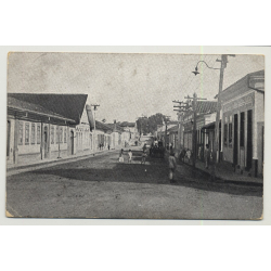 Barbacena / Brazil: Rua 15 De Noviembro (Vintage Postcard: 1918)