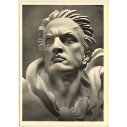 Arno Breker: Der Wächter (Ausschnitt) / Nude Sculpture (Vintage RPPC 1930s/1940s)