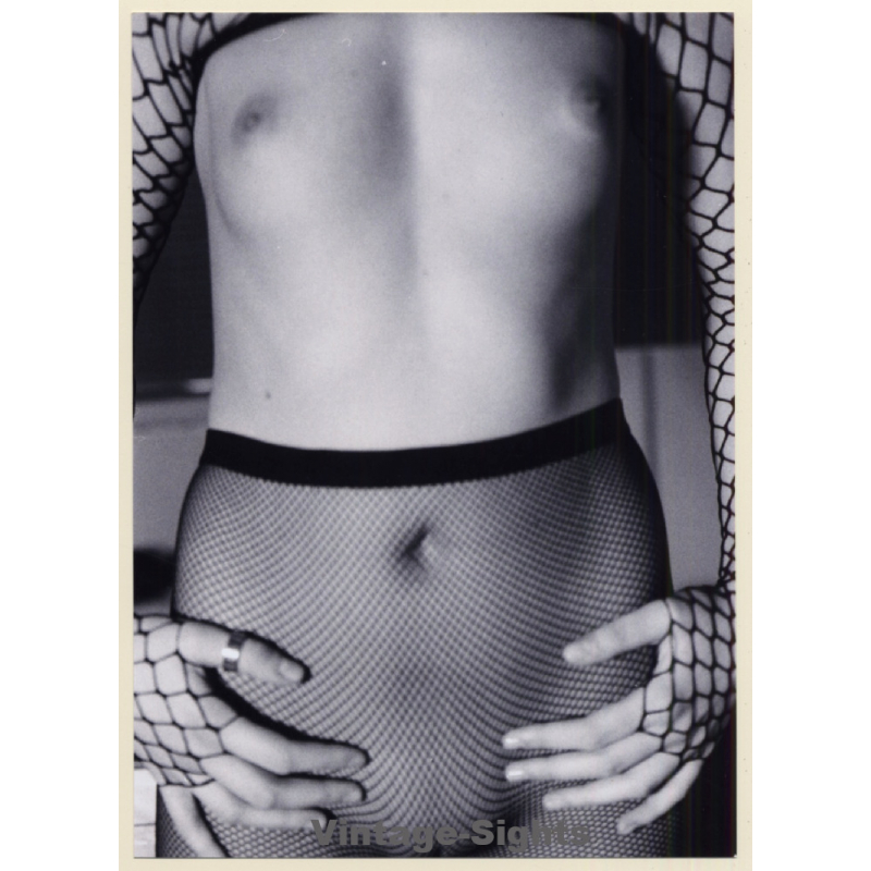 Erotic Study: Close-up Of Nude Female In Fishnets*1 (Digital Photo Print 2000s)