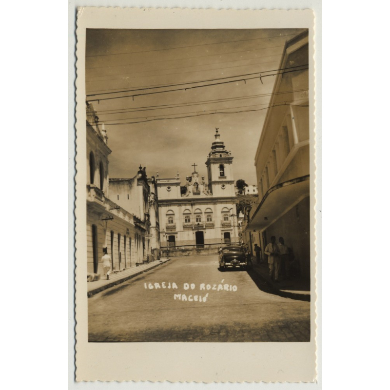 Maceió / Brazil: Igreja Do Rozário (Vintage Real Photo PC)