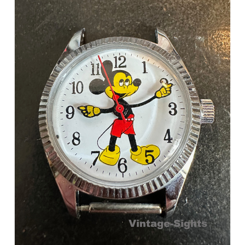 Vintage Mickey Mouse Wristwatch With Second Hand (Not Working) Vintage Mickey Mouse Wristwatch With Second Hand (Not Working)