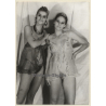 Erotic Study: 2 Slim Nudes On Transparent Negligees (Vintage Photo GDR ~1980s)