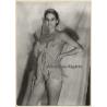 Erotic Study: Pretty Slim Semi Nude In Tansparent Negligee (Vintage Photo GDR ~1980s)