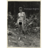 Erotic Study: Natural Nude Beauty In Forest (Vintage Photo GDR ~1980s)