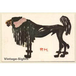R. Hille: Der Adlige Pudel - The Noble Poodle (Vintage Artist PC ~1920s)
