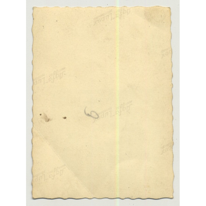 Topless German Barge Captain On Deck (Vintage Photo B/W ~1930s)