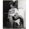 Erotic Study: Natural Semi Nude Dark-Skinned Curlyhead (Vintage Photo KORENJAK 1970s)