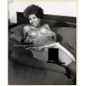 Erotic Study: Natural Nude Dark-Skinned Curlyhead On Bed (Vintage Photo KORENJAK 1970s)