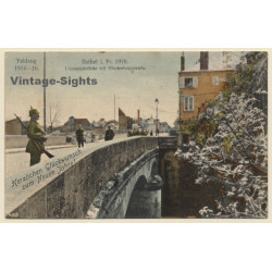 Rethel / Ardennes: Feldzug 1914-16 Litzmannbrücke (Vintage PC 1916)