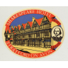 Shakespeare Hotel / Trust House - Stratford On Avon / England (Vintage Luggage Label)