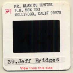 Jeff Bridges / Hollywood Actor (Vintage Press Diapositive ~1980s)
