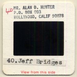 Jeff Bridges / Hollywood Actor *2 (Vintage Press Diapositive ~1980s)
