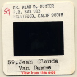 Jean Claude Van Damme / Dutch Actor *1 - Martial Arts (Vintage Press Diapositive ~1980s)