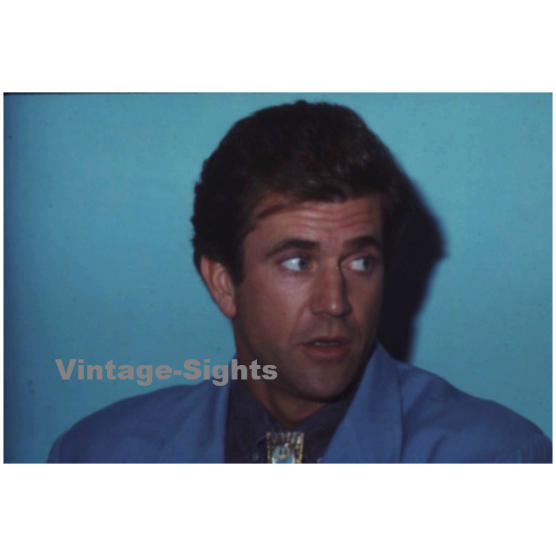 Mel Gibson / Hollywood Actor *1 (Vintage Press Diapositive ~1980s)