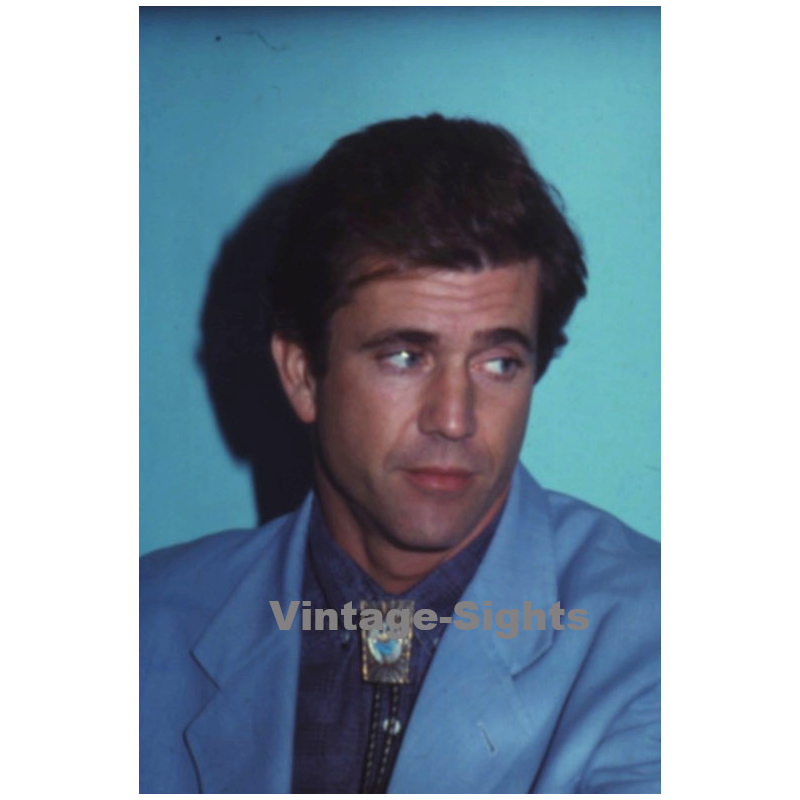 Mel Gibson / Hollywood Actor *2 (Vintage Press Diapositive ~1980s)