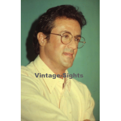 Sylvester Stallone / Hollywood Actor *2 (Vintage Press Diapositive ~1980s)