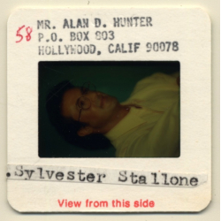 Sylvester Stallone / Hollywood Actor *2 (Vintage Press Diapositive ~1980s)