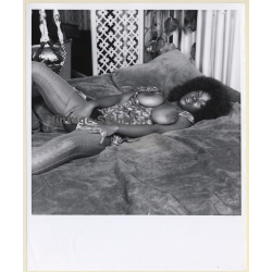 Erotic Study: Busty Dark-Skinned Nude With Afro *1 (Vintage Photo KORENJAK 1970s/1980s)