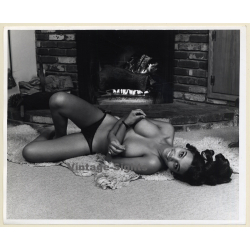 Erotic Study By George Brauer: Slim Dark-Skinned Semi Nude Gloria Sanders (Vintage Photo KORENJAK 1970s/1980s)