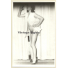 Snapshot Of Semi Nude Woman Dancing / Legs - Apron (Vintage Photo ~1950s/1960s)
