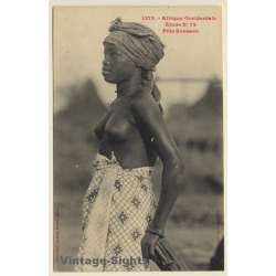Afrique Occidentale: Fille Soussou *2 / Risqué - Ethnic Nude (Vintage PC ~1910s)