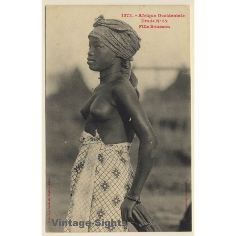 Afrique Occidentale: Fille Soussou *2 / Risqué - Ethnic Nude (Vintage PC ~1910s) Afrique Occidentale: Fille Soussou *2 / Risqué - Ethnic Nude (Vintage PC ~1910s)