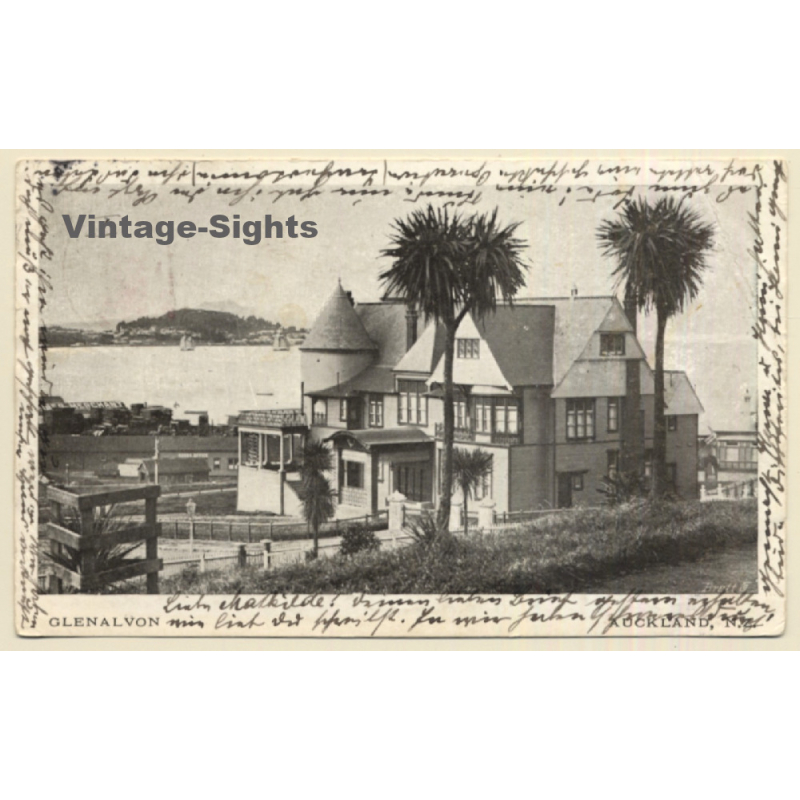 New Zealand: Auckland Harbour From Glenalvon (Vintage PC 1904) New Zealand: Auckland Harbour From Glenalvon (Vintage PC 1904)