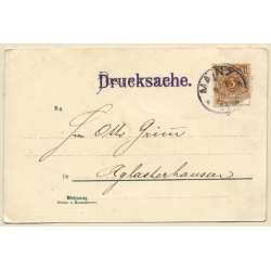 Gruss Vom Rhein / Reise Avis H.Moritz Mainz (Vintage PC Litho ~1900s)