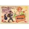 France: Le Gosse Pleure, Montre Lui...Macon (Vintage Leporello PC 1951)