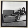 Transsexual Woman With Whip In Leather Dress *5 (Vintage Contact Sheet Photo 1970s/1980s)