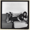 Transsexual Woman With Whip In Leather Dress *8 (Vintage Contact Sheet Photo 1970s/1980s)