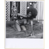 Erotic Study: Pretty Busty Dark-Skinned Semi Nude With Afro *8 (Vintage Photo KORENJAK 1970s/1980s)