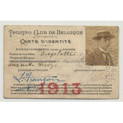 Carte D'Identité Touring Club De Belgique 1913 (Vintage ID Card Belgium)