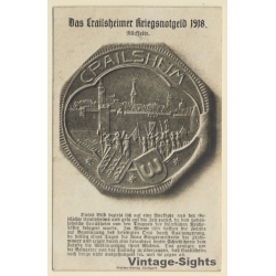 Das Crailsheimer Kriegsnotgeld 1918 - Rückseite (Vintage RPPC 1919)