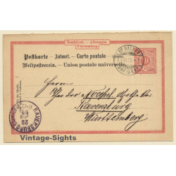 Deutschland Württemberg Württ. Post 10 Pfennig (Vintage Postal Stationery 1898)