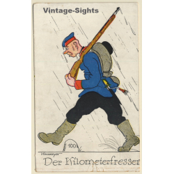 Klusmeyer: Der Kilometerfresser / Military Humor (Vintage Artist PC ~1920s/1930s)