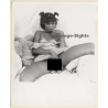 Erotic Study: Natural Dark-Skinned Nude In Lounge Chair / Tan Lines (Vintage Photo KORENJAK 1970s/1980s)