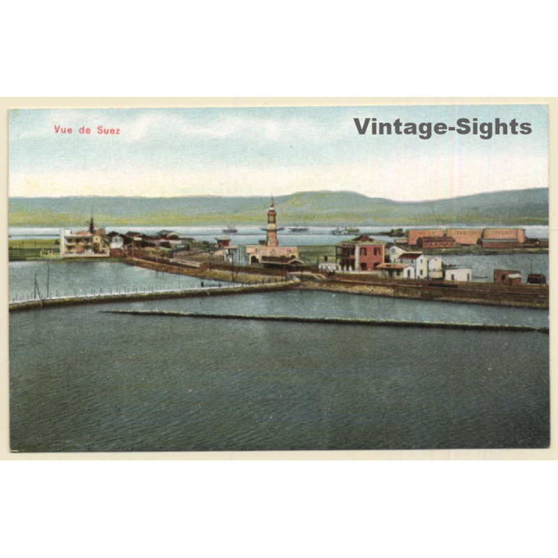 Egypt: Vue De Suez / Lighthouse - Canal (Vintage PC ~1910s/1920s) Egypt: Vue De Suez / Lighthouse - Canal (Vintage PC ~1910s/1920s)