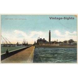 Port Said / Egypt: The Lighthouse (Vintage PC ~1910s/1920s)