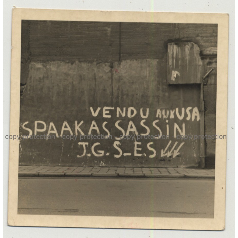 Vendu Aux USA - Spaak Assasin JGS E.S (Vintage Photo Of Graffiti 1964 B/W)