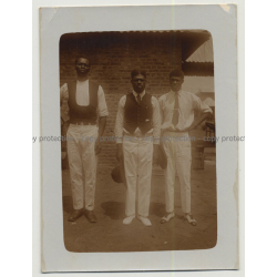 3 Well Dressed African Men / Fashion - Stlye (Vintage Photo B/W Africa 1910s/1920s)