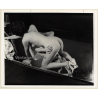 Erotic Study by T.Liori: 2 Slim Nudes Lolling Around On Mirror / Lesbian INT (Vintage Photo KORENJAK 1970s/1980s)