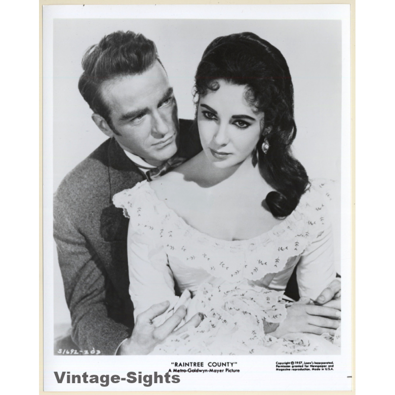 Liz Taylor & Montgomery Clift: Raintree County (Vintage Movie Still Photo ~1970s)